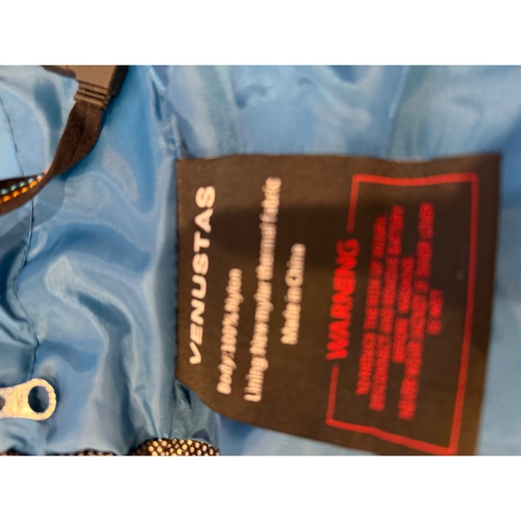 VENUSTAS Mens Heated Vest Blue Puffer Quilted Padded Full Zip XL - Picture 8 of 8